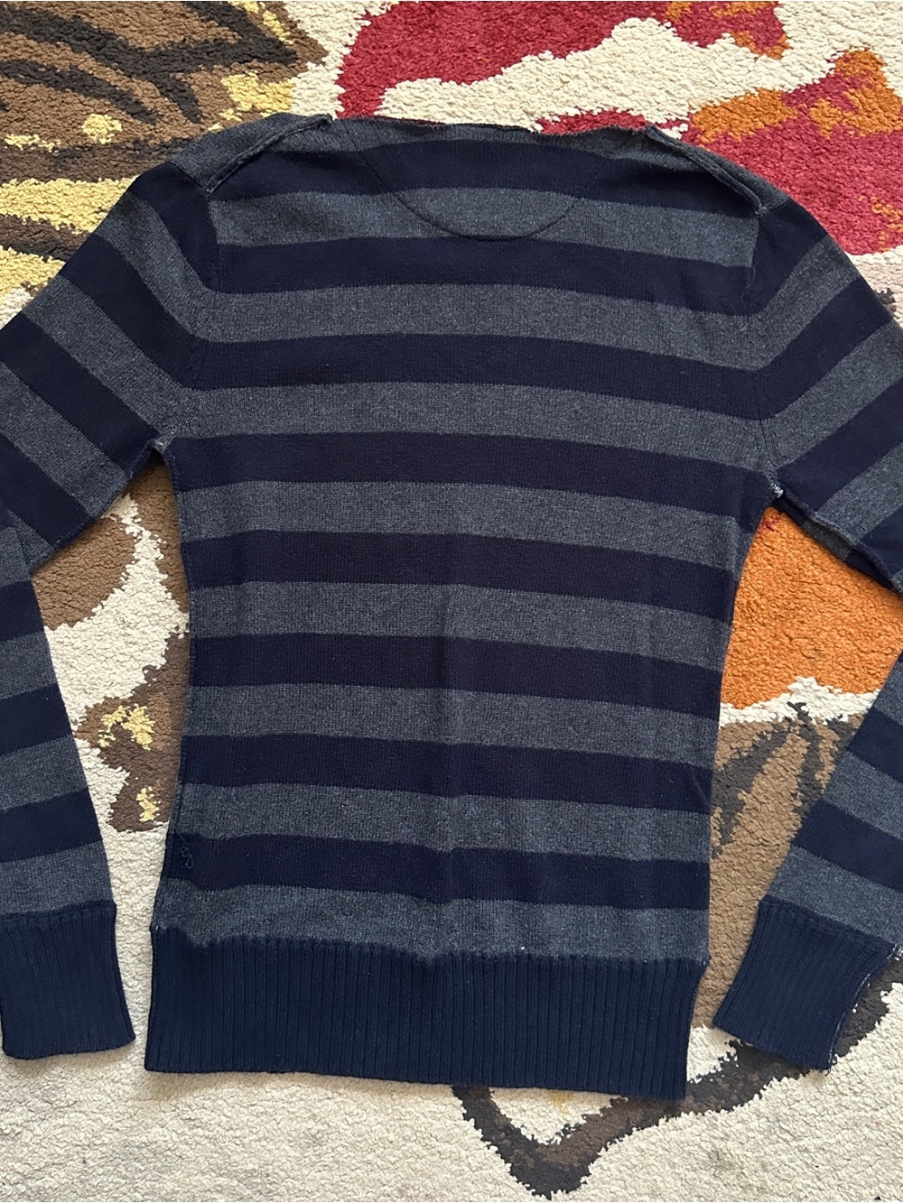 American Eagle Striped Cotton Wool Sweater | Size XS - Picture 4 of 8
